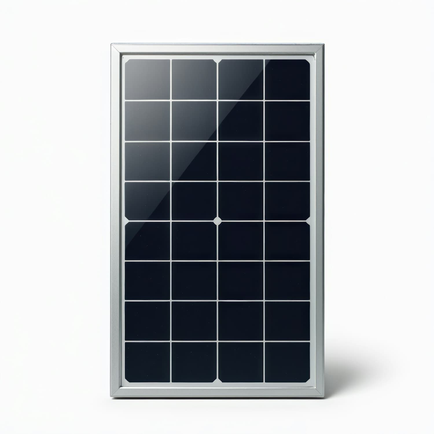 A photovoltaic module with twenty-four cells in an aluminium frame